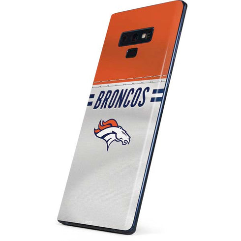 NFL Denver Broncos White Striped Galaxy Note 9 Skin