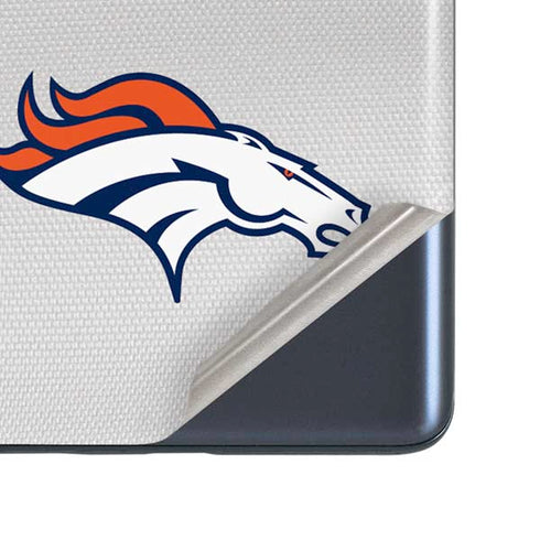 NFL Denver Broncos White Striped Galaxy S20 Fan Edition Skin