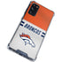NFL Denver Broncos White Striped Galaxy S20 FE Clear Case