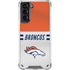 NFL Denver Broncos White Striped Galaxy S21 5G Clear Case