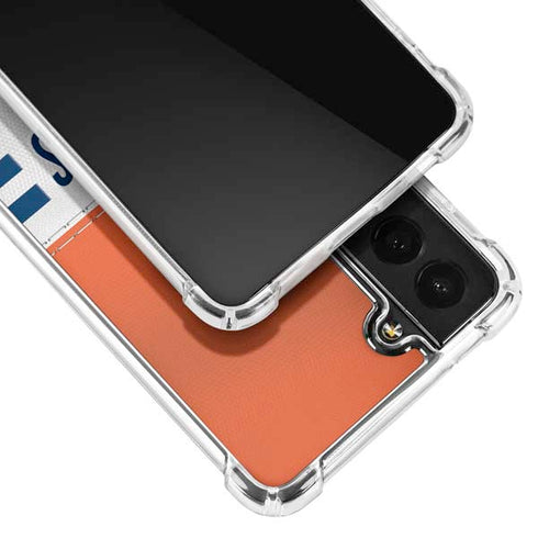 NFL Denver Broncos White Striped Galaxy S21 5G Clear Case