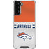 NFL Denver Broncos White Striped Galaxy S21 FE Clear Case