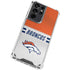 NFL Denver Broncos White Striped Galaxy S21 Ultra 5G Clear Case