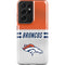 NFL Denver Broncos White Striped Galaxy S21 Ultra 5G Pro Case