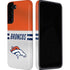 NFL Denver Broncos White Striped Galaxy S22 Plus Pro Case