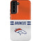 NFL Denver Broncos White Striped Galaxy S22 Plus Pro Case