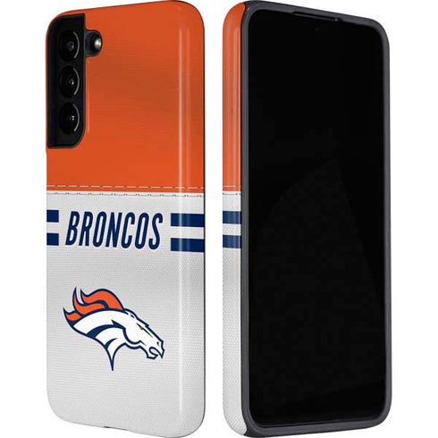 NFL Denver Broncos White Striped Galaxy S22 Pro Case