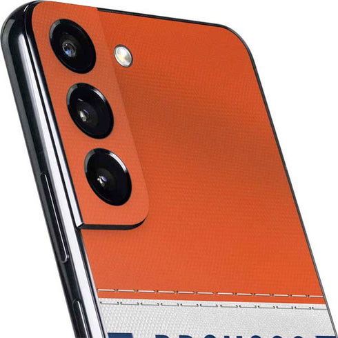 NFL Denver Broncos White Striped Galaxy S22 Skin