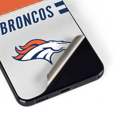 NFL Denver Broncos White Striped Galaxy S22 Skin