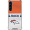 NFL Denver Broncos White Striped Galaxy S23 Clear Case