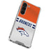 NFL Denver Broncos White Striped Galaxy S23 Clear Case