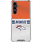 NFL Denver Broncos White Striped Galaxy S23 FE Clear Case