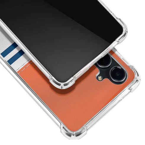 NFL Denver Broncos White Striped Galaxy S23 FE Clear Case