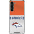 NFL Denver Broncos White Striped Galaxy S23 Plus Clear Case