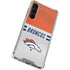 NFL Denver Broncos White Striped Galaxy S23 Plus Clear Case