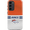 NFL Denver Broncos White Striped Galaxy S23 Plus Pro Case
