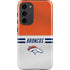 NFL Denver Broncos White Striped Galaxy S23 Plus Pro Case