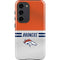 NFL Denver Broncos White Striped Galaxy S23 Pro Case