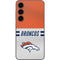 NFL Denver Broncos White Striped Galaxy S23 Skin