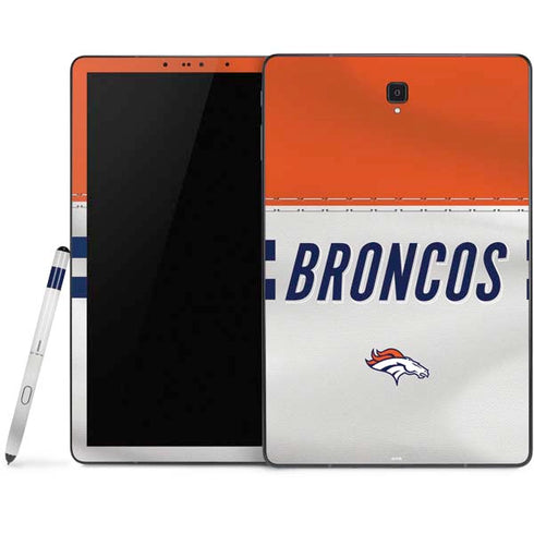 NFL Denver Broncos White Striped Samsung Galaxy Tab Skin