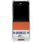 NFL Denver Broncos White Striped Galaxy Z Flip5 5G Clear Case