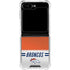 NFL Denver Broncos White Striped Galaxy Z Flip5 5G Clear Case