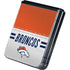 NFL Denver Broncos White Striped Galaxy Z Flip5 5G Skin