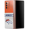 NFL Denver Broncos White Striped Galaxy Z Fold2 5G Skin
