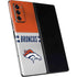 NFL Denver Broncos White Striped Galaxy Z Fold2 5G Skin