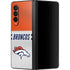 NFL Denver Broncos White Striped Galaxy Z Fold3 5G Skin