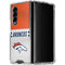NFL Denver Broncos White Striped Galaxy Z Fold4 5G Clear Case