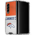 NFL Denver Broncos White Striped Galaxy Z Fold4 5G Clear Case