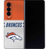 NFL Denver Broncos White Striped Galaxy Z Fold4 5G Skin
