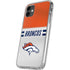 NFL Denver Broncos White Striped iPhone 11 Clear Case