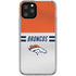 NFL Denver Broncos White Striped iPhone 11 Pro Clear Case