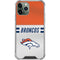 NFL Denver Broncos White Striped iPhone 11 Pro Max Clear Case