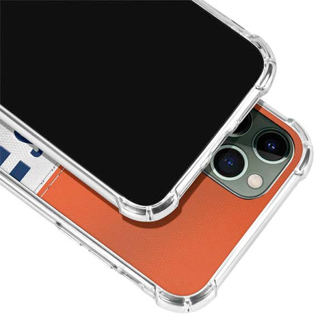 NFL Denver Broncos White Striped iPhone 11 Pro Max Clear Case