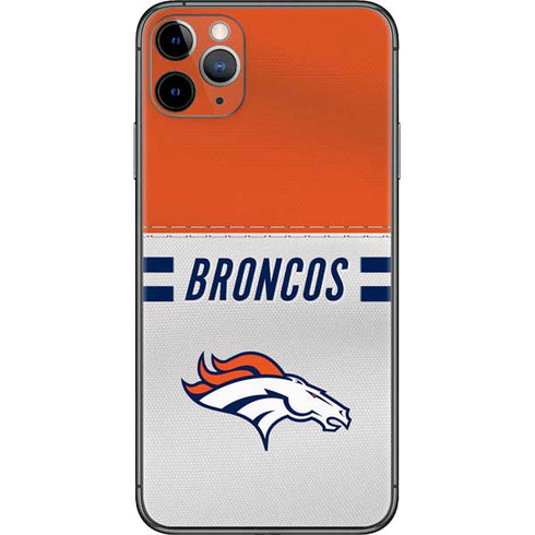 NFL Denver Broncos White Striped iPhone 11 Pro Max Skin