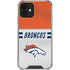 NFL Denver Broncos White Striped iPhone 12 Clear Case