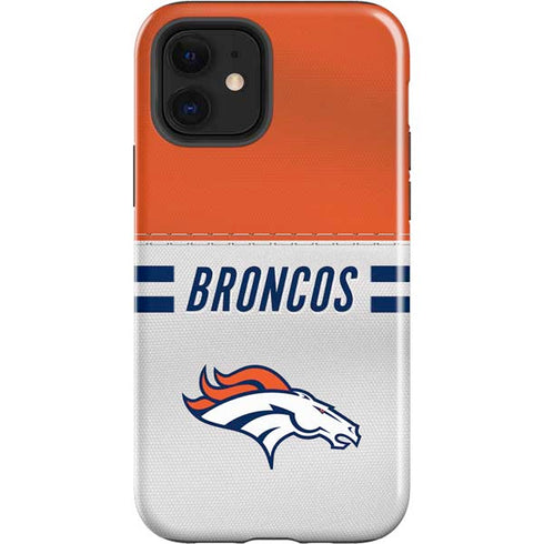 NFL Denver Broncos White Striped iPhone 12 Impact Case