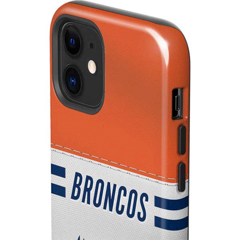 NFL Denver Broncos White Striped iPhone 12 Impact Case