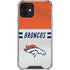 NFL Denver Broncos White Striped iPhone 12 Mini Clear Case