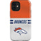 NFL Denver Broncos White Striped iPhone 12 Mini Impact Case