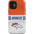 NFL Denver Broncos White Striped iPhone 12 Mini Impact Case