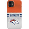 NFL Denver Broncos White Striped iPhone 12 Mini Lite Case