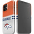 NFL Denver Broncos White Striped iPhone 12 Mini Lite Case