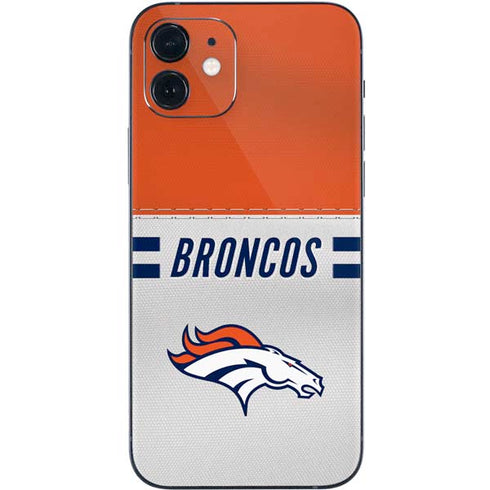NFL Denver Broncos White Striped iPhone 12 Mini Skin