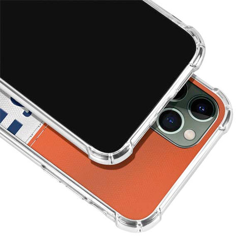 NFL Denver Broncos White Striped iPhone 12 Pro Clear Case