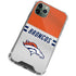 NFL Denver Broncos White Striped iPhone 12 Pro Clear Case