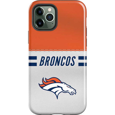 NFL Denver Broncos White Striped iPhone 12 Pro Max Impact Case